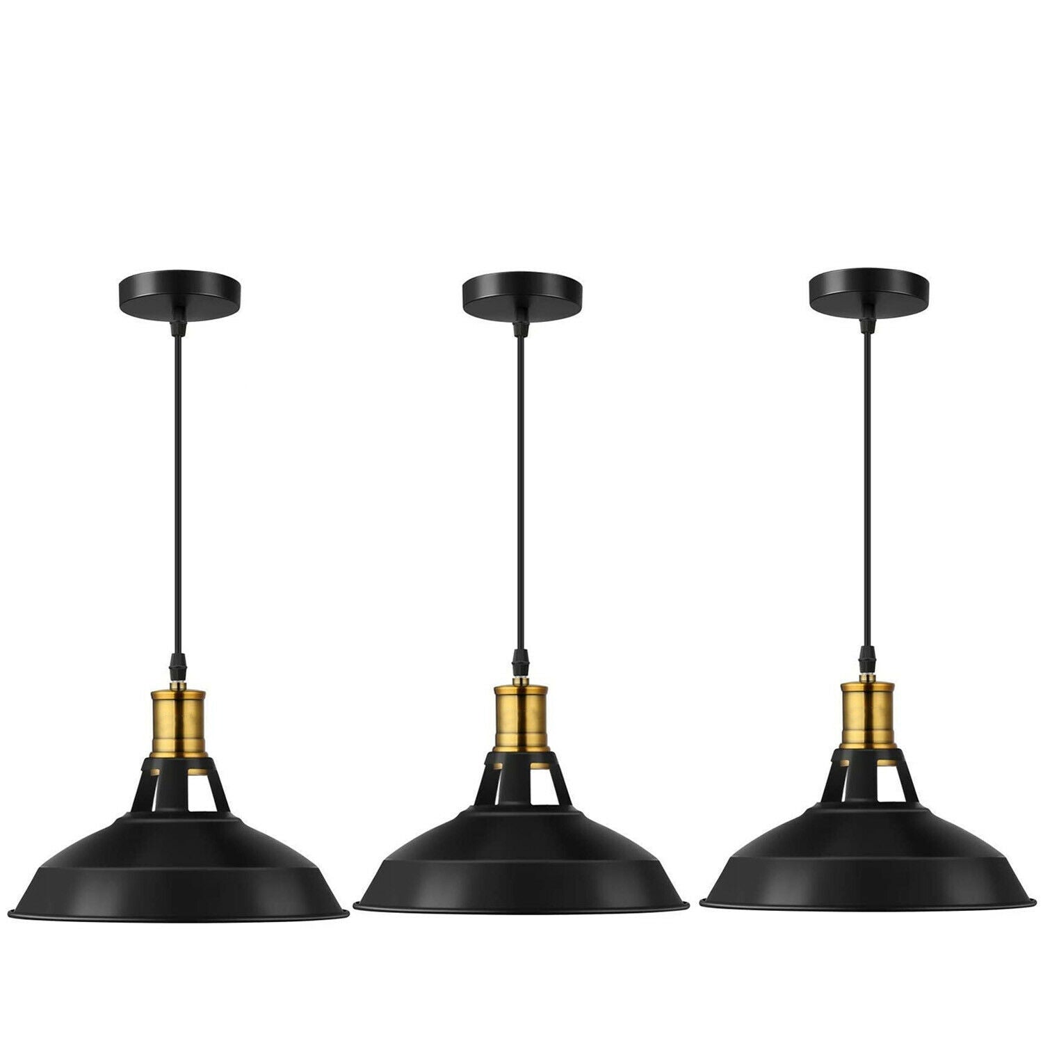 3 Pack Stylish Kitchen Island Pendant Light Metal UK ~3579